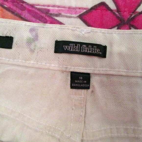 Wild Fable TIE DYE Denim Size 18 SHORTS Cut Offs FRINGE Jean HIGHEST RISE Boho - Picture 6 of 10